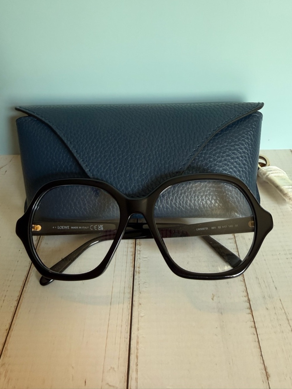 Loewe Black Oversized Geometric Optical Frames